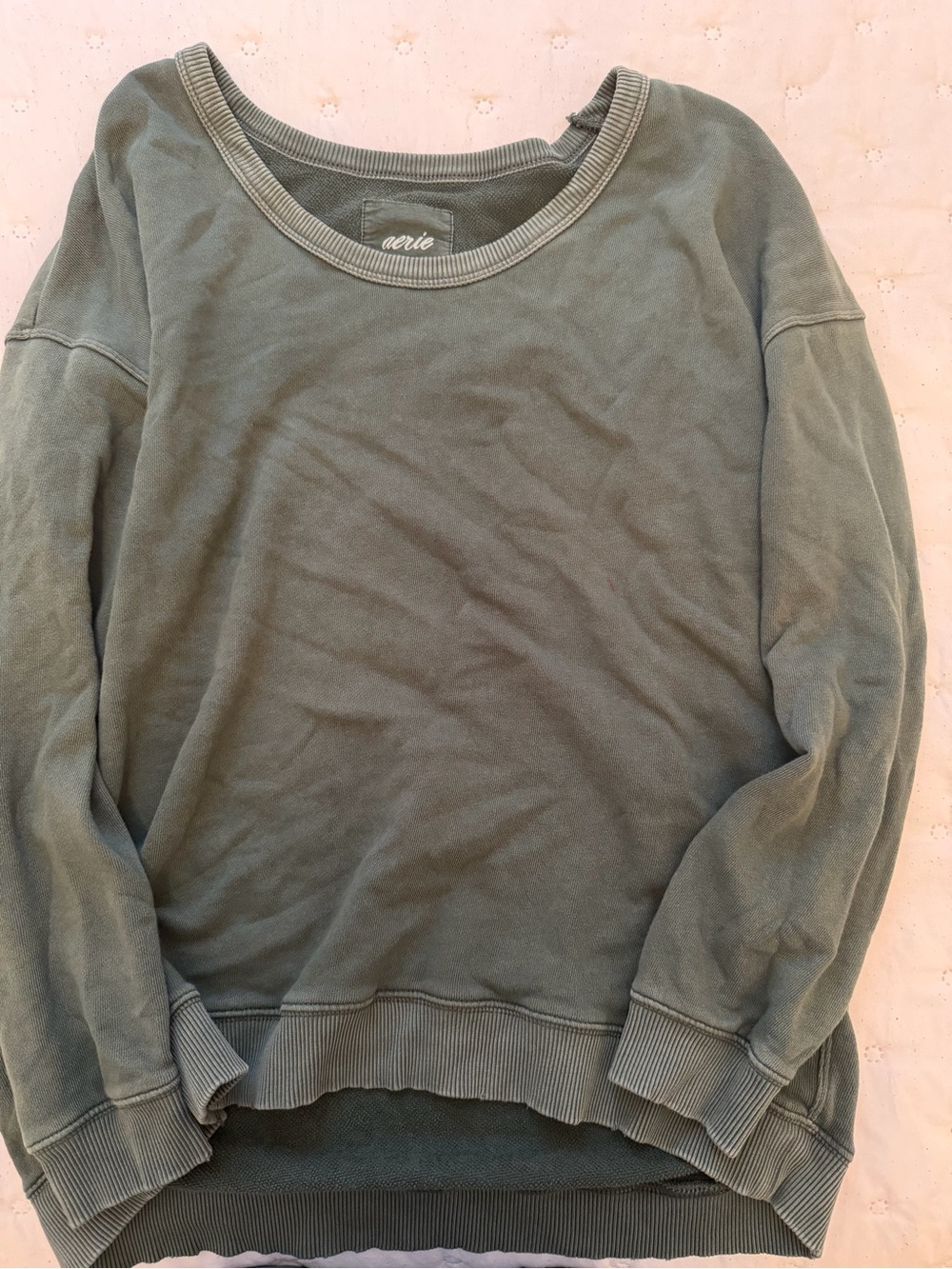 aerie Women's Pullover Sweatshirt - Olive Green